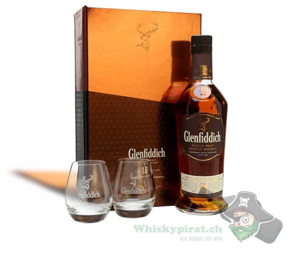 Glenfiddich 18 Jahre (Small Batch) - Gläser Set