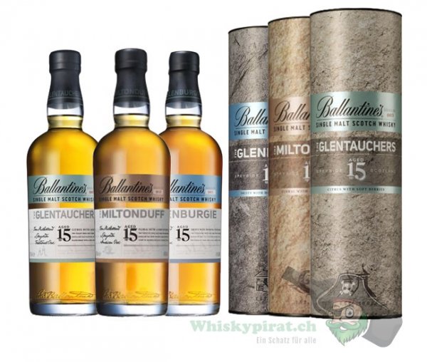 3 x Ballantine's 15 Jahre (Glenburgie, Glentauchers, Miltonduff)